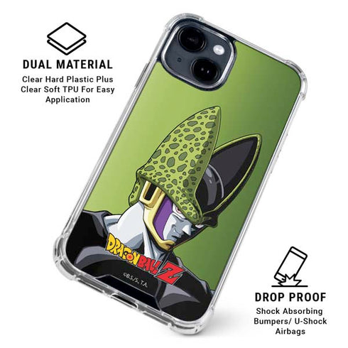 Dragon Ball Z Cell Portrait iPhone 15 Clear Case
